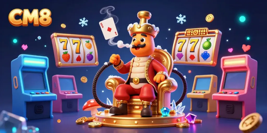 CM8 engages players with vibrant, dynamic casino action visualized in an intricate 3D illustration.