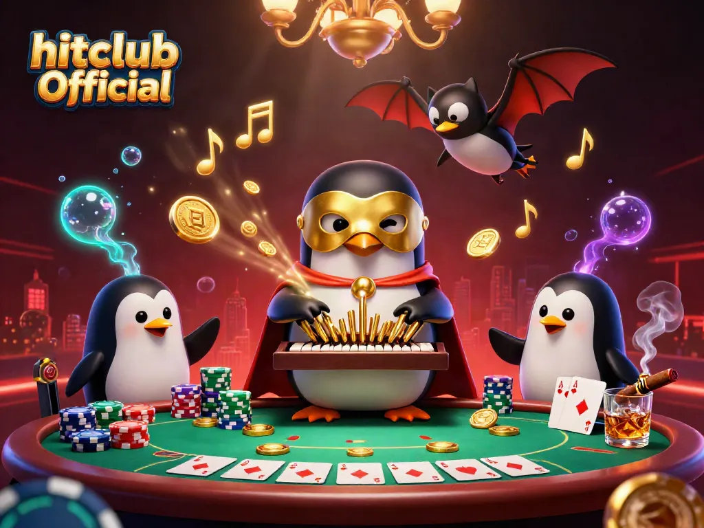 Experience the excitement of hitclub Official with our vibrant 3D casino scene featuring engaging gaming elements and characters.