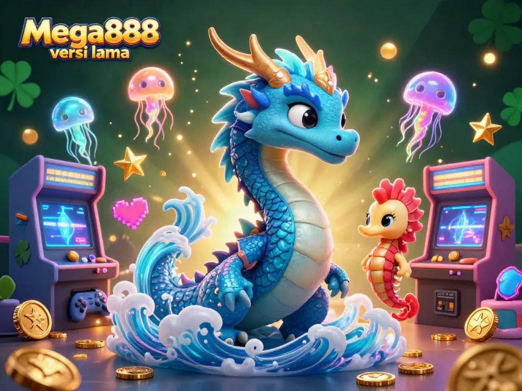 Experience thrilling gameplay with mega888 versi lama through vibrant visuals of a casino-arcade hybrid.