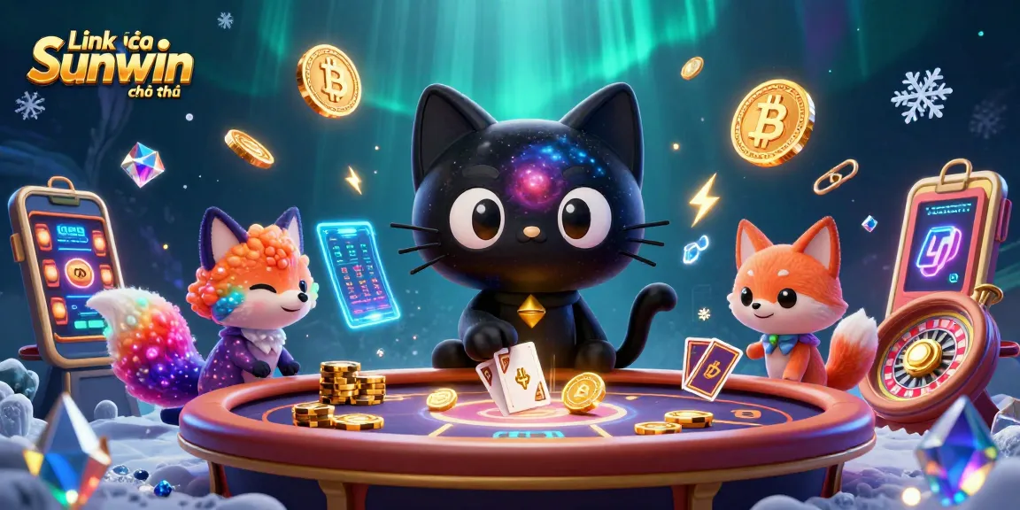 Pull in golden chips and cards at cosmic casino table, Link vào Sunwin chính thức scene.
