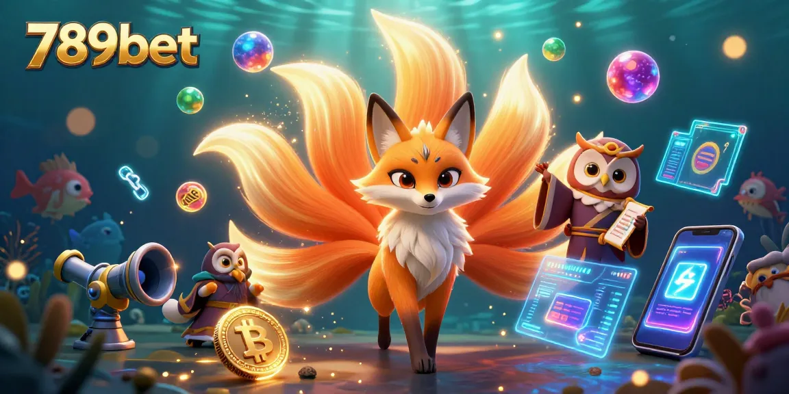 Engage in thrilling gameplay with 789bet, showcasing vibrant characters and crypto elements.