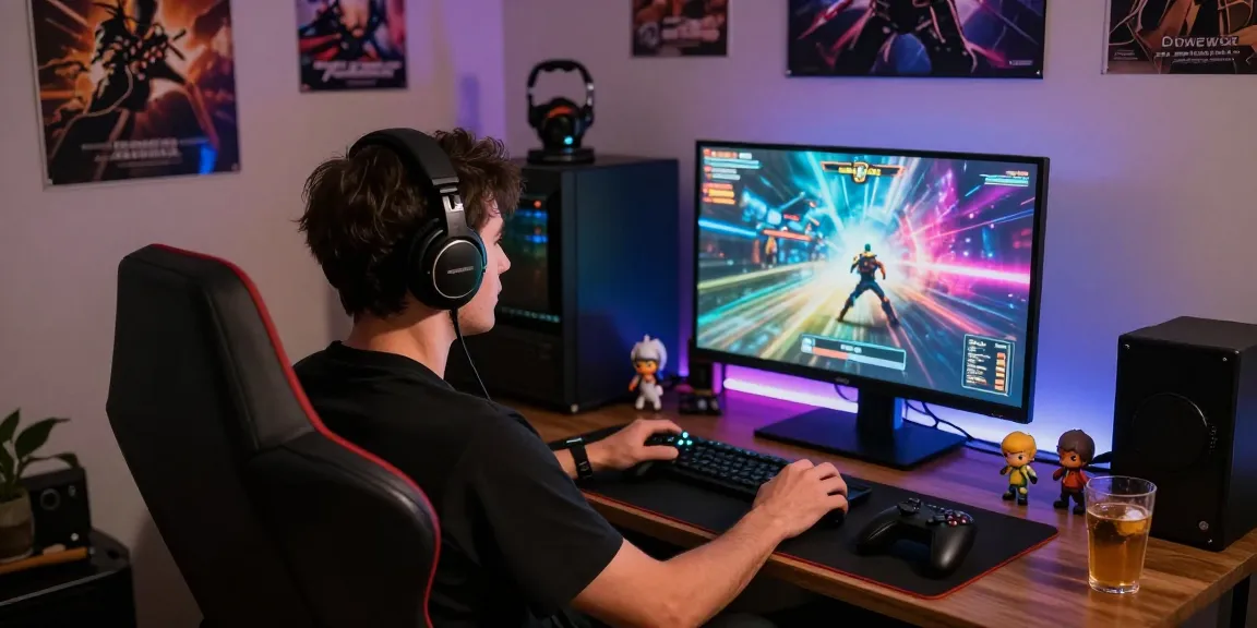 Immersive gaming experience featuring an nsfw game setup with vibrant visuals and cozy atmosphere.