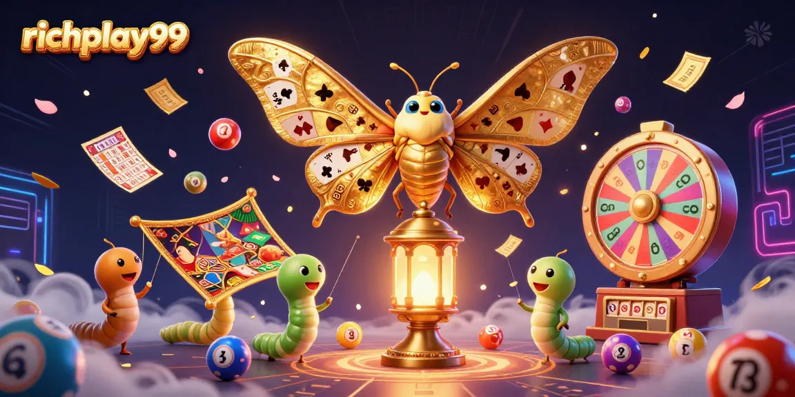 Engage with richplay99 casino excitement through a vibrant 3D illustration packed with gaming elements.