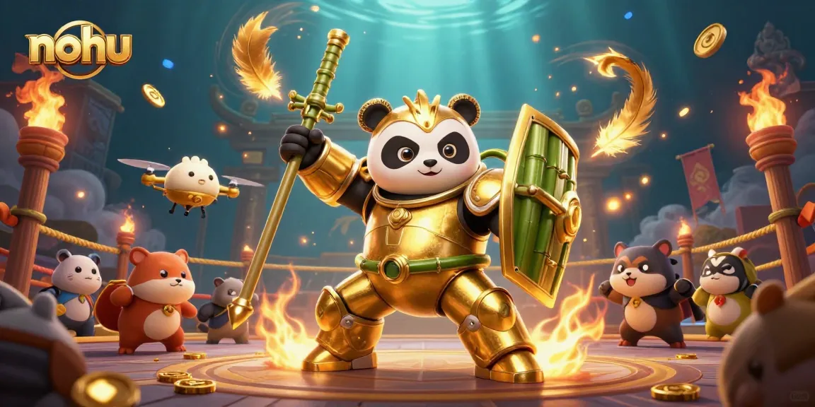Nohudoithuong activates vibrant winning spins in a bustling online casino, featuring dynamic elements.