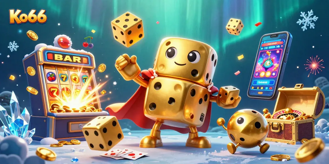 Experience exciting gameplay at Ko66 with golden dice and a bursting jackpot!